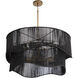 Rhine LED Black Jute Chandelier Ceiling Light